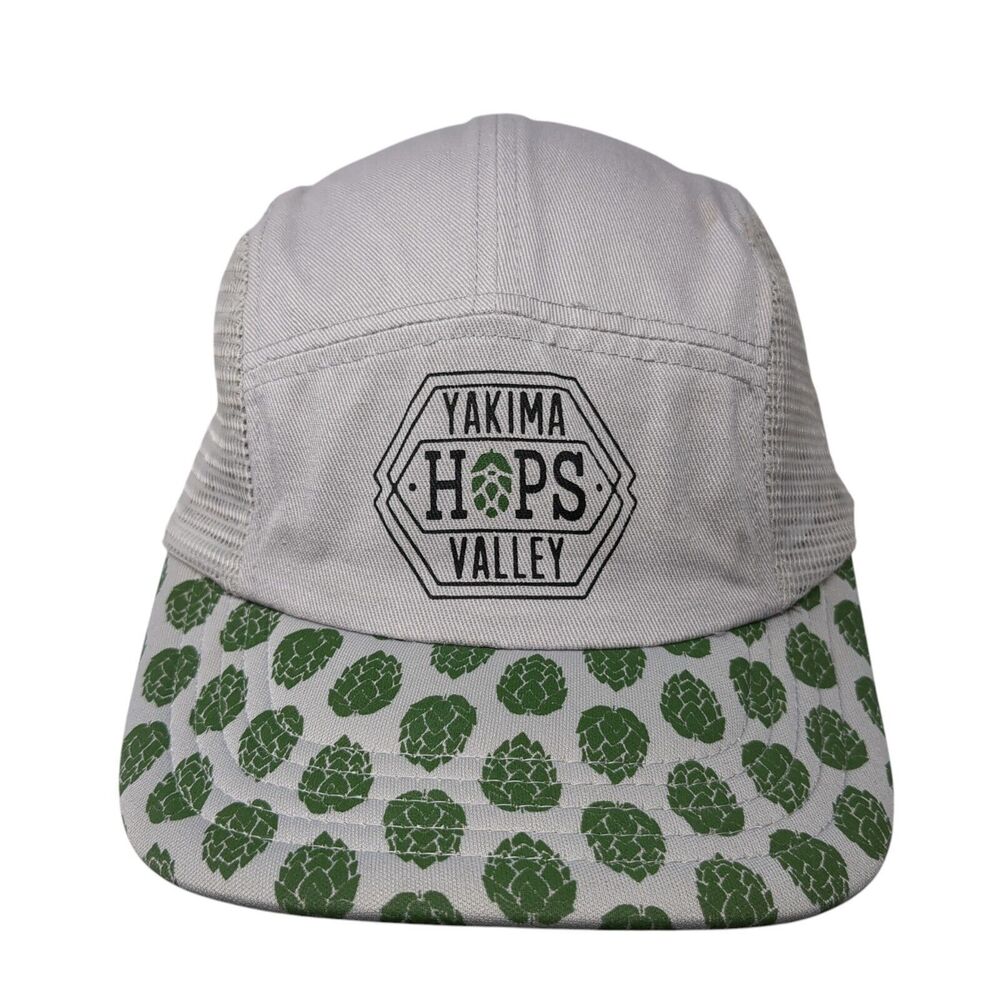 Yakima Valley Hops Snapback 5 Panel Hat Gray One Size Mesh Adjustable